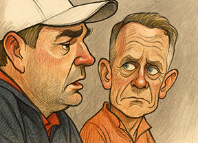 Luke Donald le enseña la matrícula a Keegan Bradley