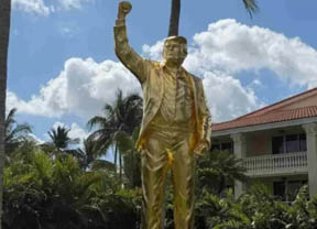 Una estatua de oro de Trump presidirá el torneo