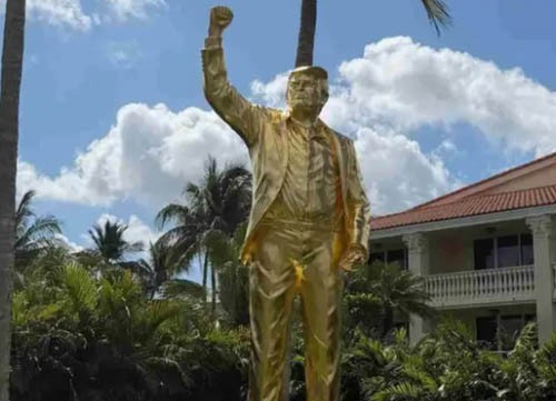 Una estatua de oro de Trump presidirá el torneo
