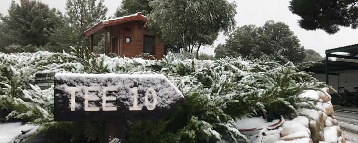 La borrasca Gloria cubre de blanco La Peñaza