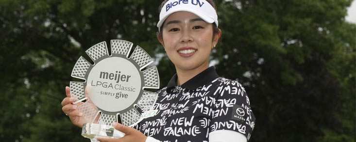 Yamashita remonta ocho bajo par y gana el Meijer LPGA Classic en un playoff épico