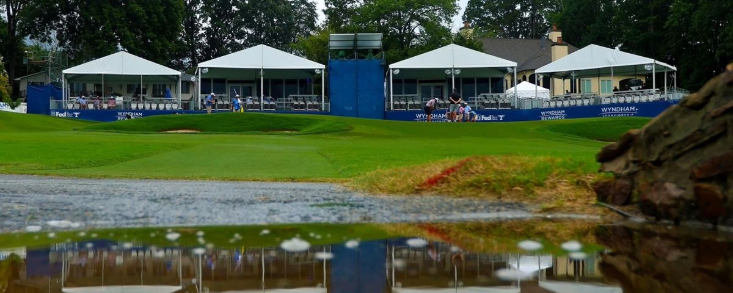 Las tormentas frenan el impulso de Aaron Rai en el Wydham Championship en Greensboro