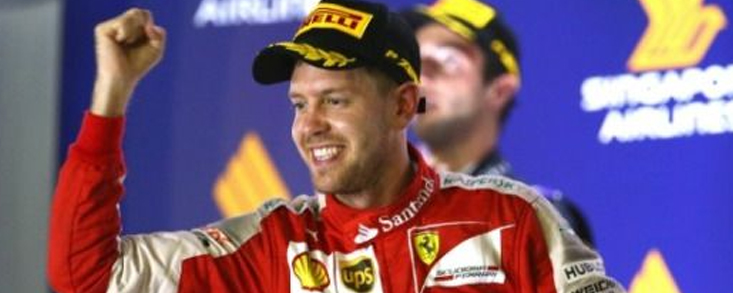 Gran victoria de Vettel y Ferrari